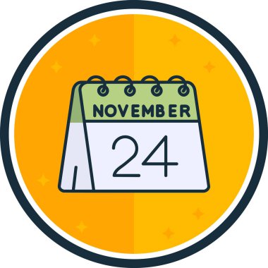 Kasım 24, gün bekar takvim simgesi