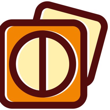 Turuncu ve siyah bir simgenin çizimi