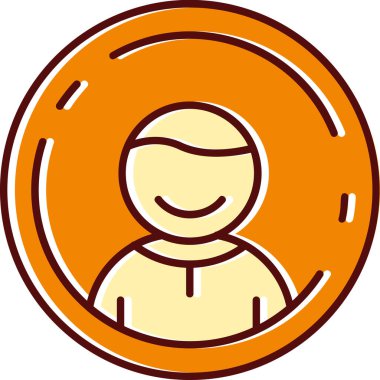 Kadın. Web simgesi basit illüstrasyon