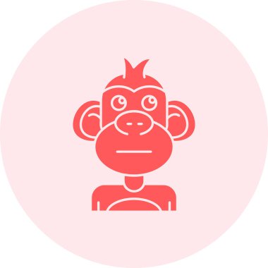 maymun ikon vektör illüstrasyonu