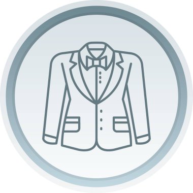 Ceket düz simge vektörü, illüstrasyon