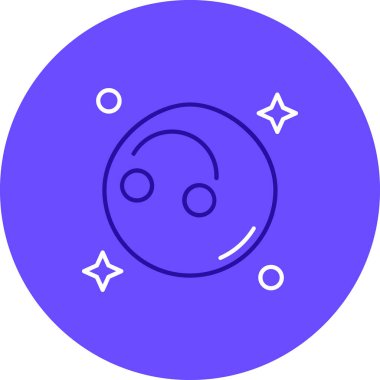 Bir ay simgesinin vektör illüstrasyonu