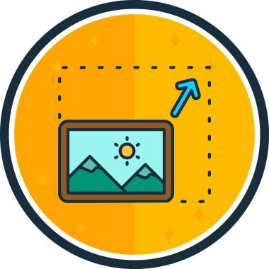 Web simgesi, düz tasarımın vektör illüstrasyonu