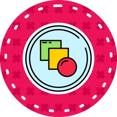 Kumarhane çipleri ikon vektör çizimi