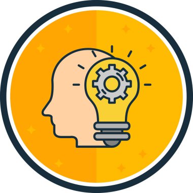 Fikir simgesi vektör illüstrasyonu