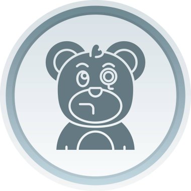 Moda tarzı izole edilmiş arkaplanda ayı simgesi