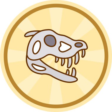 hayvan kafatası çizgi film simgesi