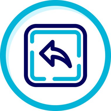 Geri vektör simge bir çerçevede açmak