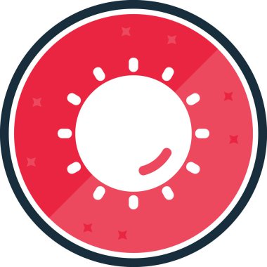 Güneş simgesinin vektör illüstrasyonu