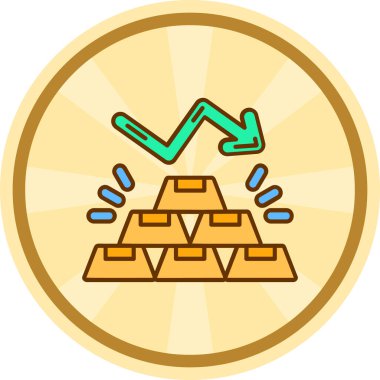 Altın ve mavi arkaplanın vektör çizimi