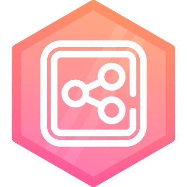 Altıgen vektör simgesi modern illüstrasyon