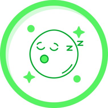 Uyuyan simge vektör illüstrasyonu