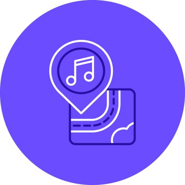Müzik. Web simgesi basit illüstrasyon