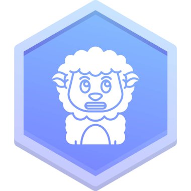 Koyun. Web simgesi basit illüstrasyon