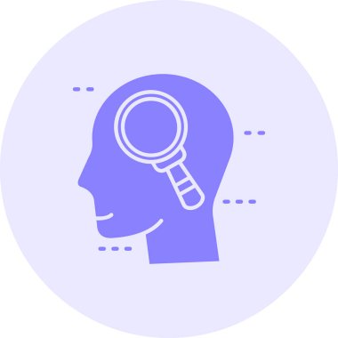 İnsan kafası simgesinin vektör illüstrasyonu