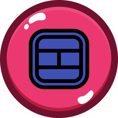 Bir topun izole edilmiş tek bir simgesinin vektör çizimi