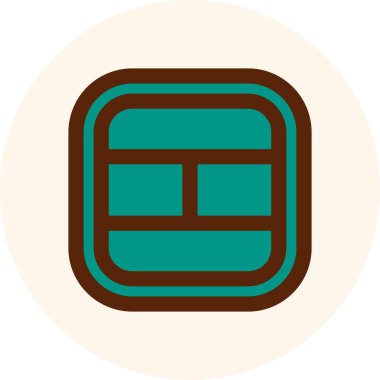 Çikolata simgesi, illüstrasyon, beyaz arkaplanda vektör