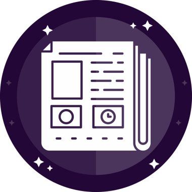 belge simgesi vektör illüstrasyonu