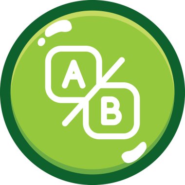 Bir b simgesinin vektör illüstrasyonu