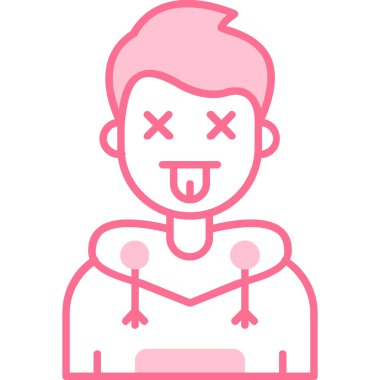 kızgın avatar adam, simge illüstrasyon vektör tasarımı