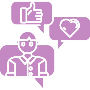 Konuş. Web simgesi basit illüstrasyon