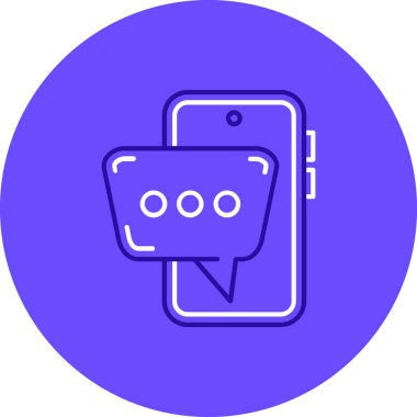 Sohbet simgesinin vektör illüstrasyonu