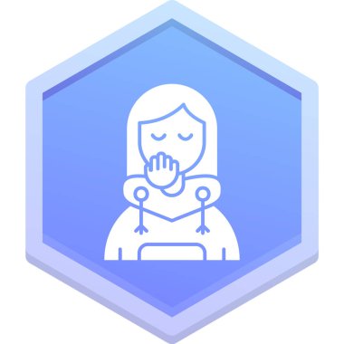 avatar kadın simgesi, vektör çizimi