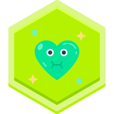 Kalp. Web simgesi basit illüstrasyon