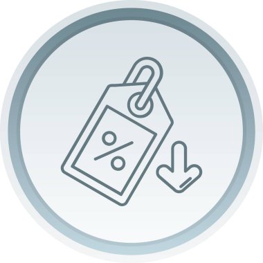 Bir etiket simgesinin vektör illüstrasyonu