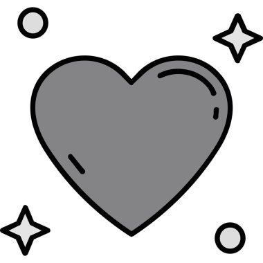 Aşk. Web simgesi basit illüstrasyon