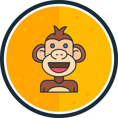 maymun kafası hayvan vektör illüstrasyonuName