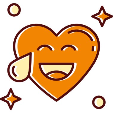 kalp karakteri ifade vektör çizimi