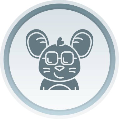 şirin çizgi film fare simgesinin vektör çizimi