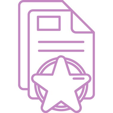 Belge simgesi vektör illüstrasyon tasarımlı yıldız