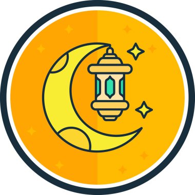 Ay. Web simgesi basit illüstrasyon