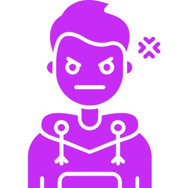 Avatar man simgesi, vektör illüstrasyonu