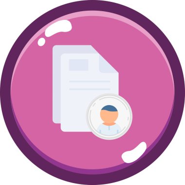 belge yönetimi düz simgesi, vektör, illüstrasyon