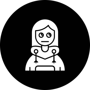 kadın simge vektör illüstrasyonu