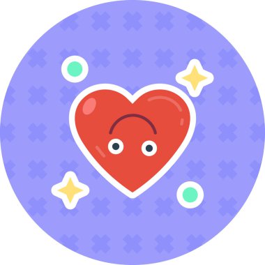 Kalp ikonu vektör illüstrasyonu