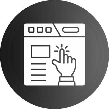 Mikrodalga ikonu olan bir el. Çember vektörlü mikrodalga fırının basit bir çizimi