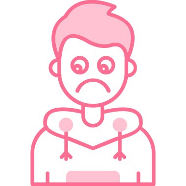 Ağlayan adam. Basit tasarım