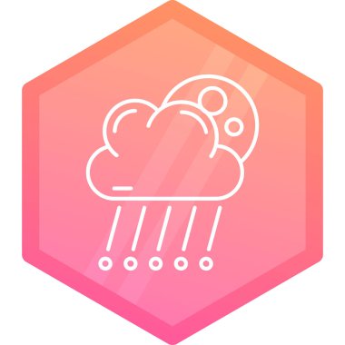 Bulut yağmuru ikonu vektör illüstrasyonu