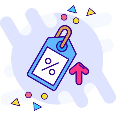 İndirim indirimi simgesi - taslak biçimi