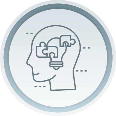 Beyin. Web simgesi basit illüstrasyon