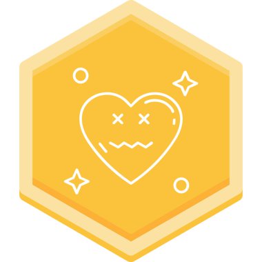 Aşk. Web simgesi basit illüstrasyon