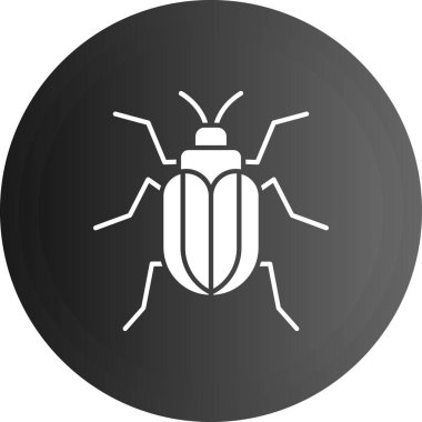 Siyah böcek ikonu beyaz arka planda izole edildi. Böcek sembolü. Çember çizimi. vektör