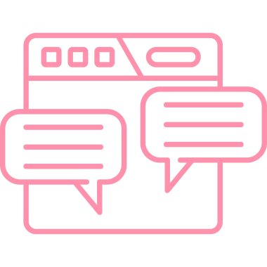 Sohbet simgesi vektör illüstrasyonu