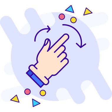 El imleci simgesi simgesini tıkla - taslak biçimi