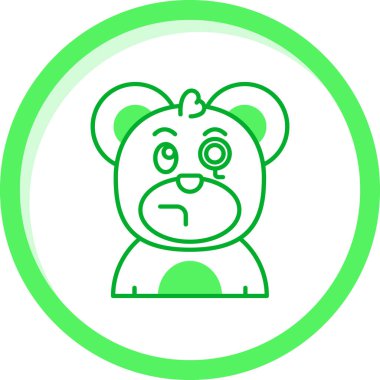 Bir kedinin şirin bir simgesinin vektör çizimi