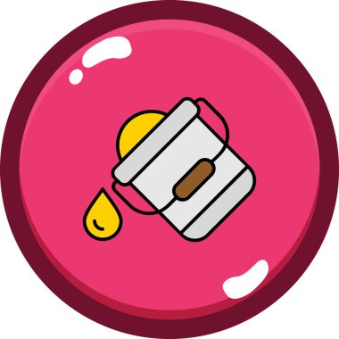 Fırçalı boya paleti. Web simgesi